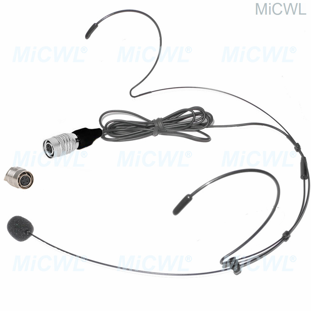 black wireless headset microphone for Audio-Technica beltpack transmitter system