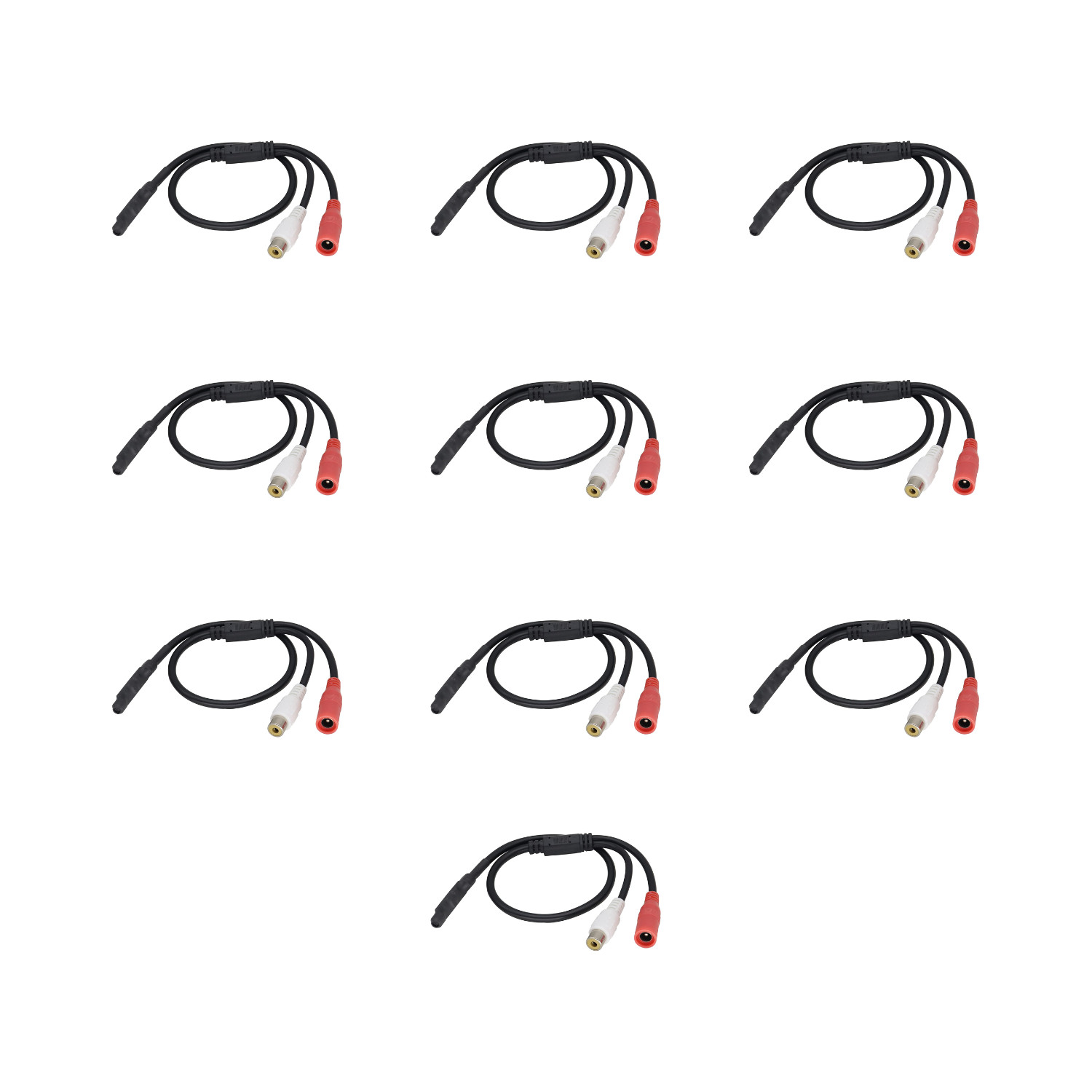 Microphone with detection range 330sqf, 12V DC power (10 pack)