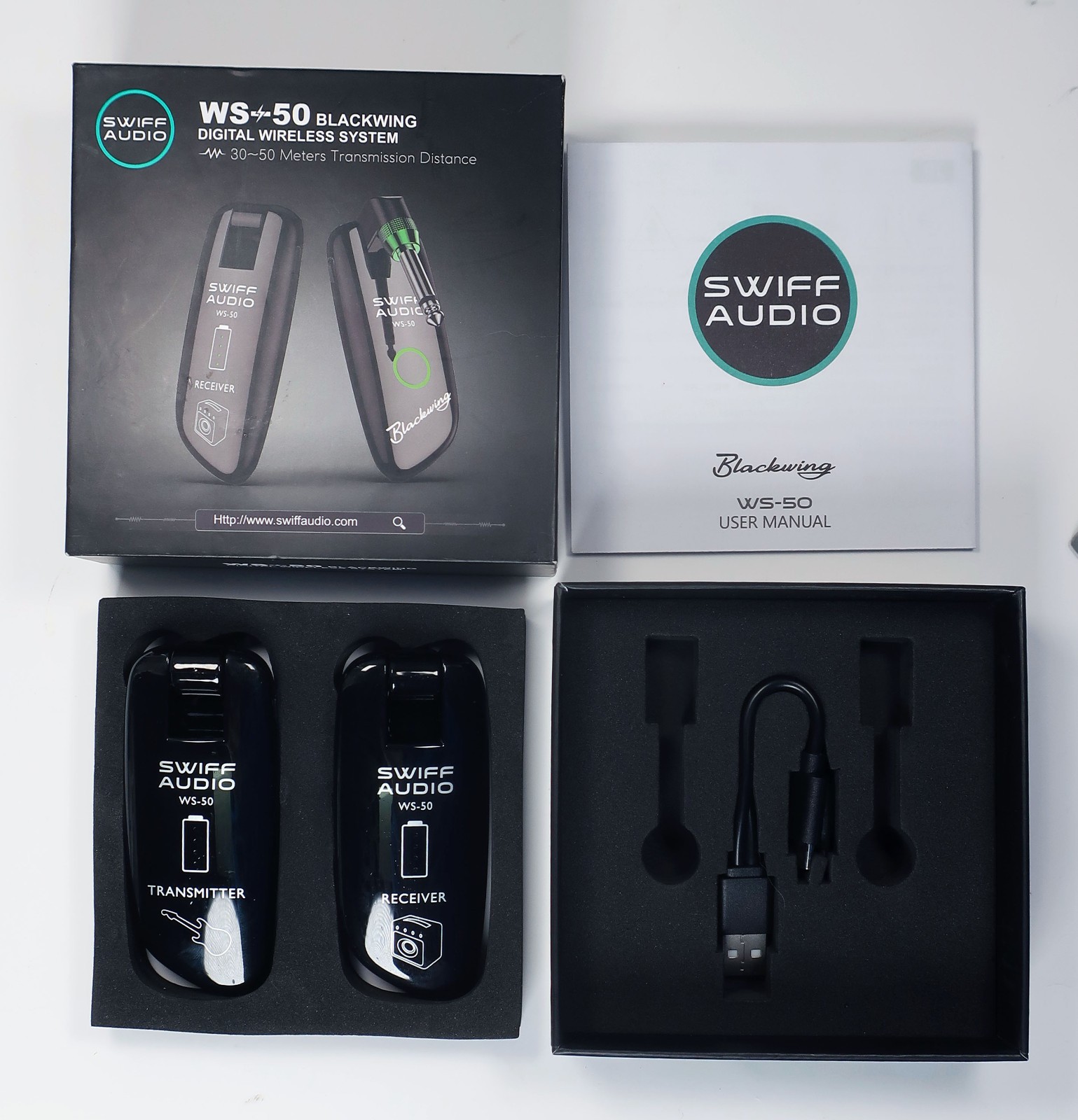 Swiff Audio WS-50 Guitar Blackwing Digital Wireless System Transmitter Receiver