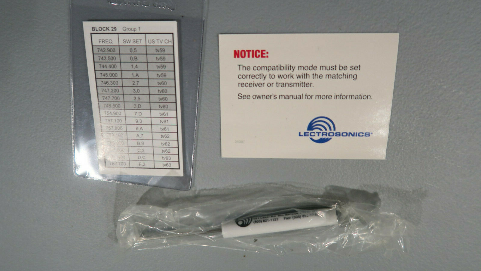 Lectrosonics UCR195D UHF w/ Power Adapter & UM 195 Beltpack 548.950 MHz