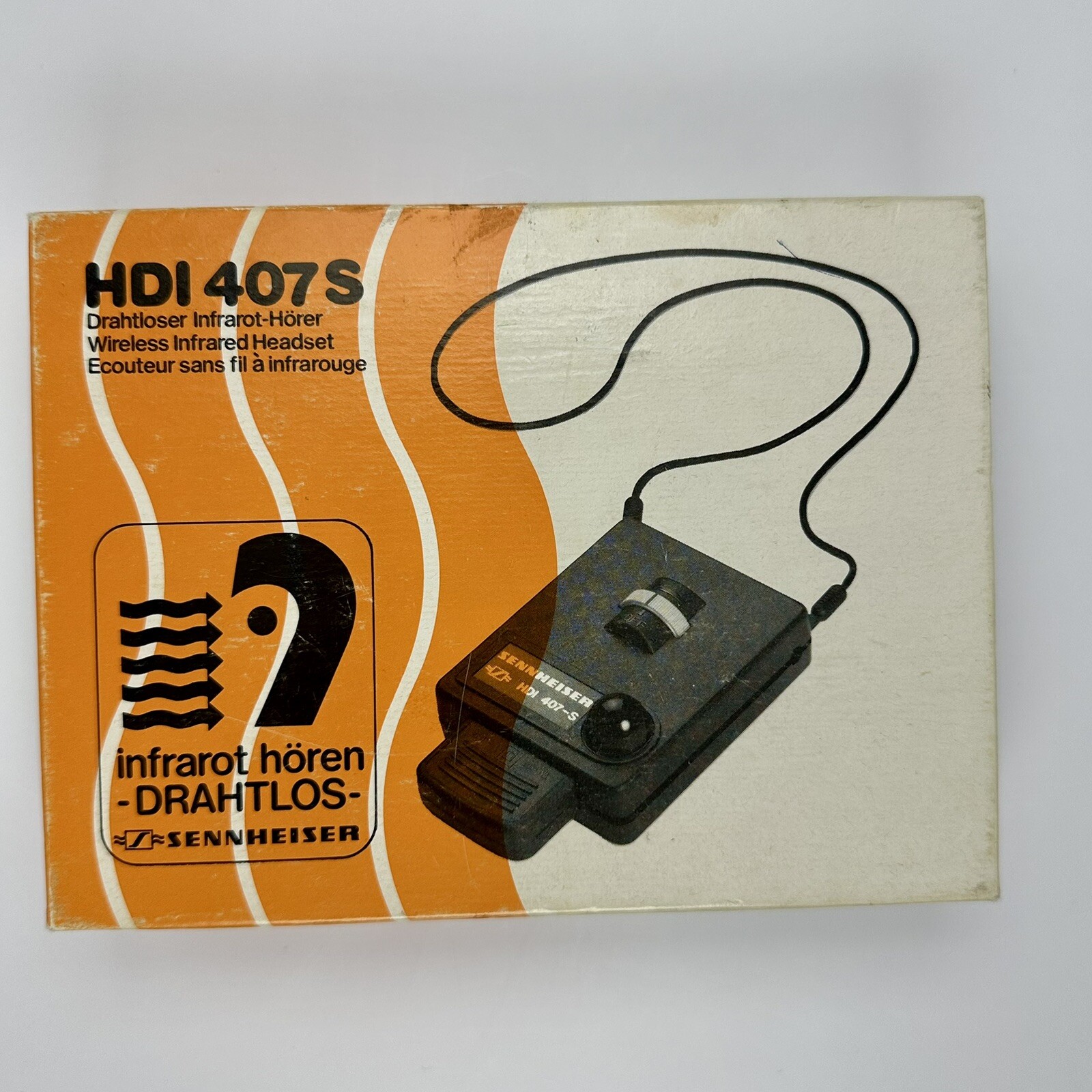 Sennheiser HDI 407S Infrared Headset Receiver HDI 407-S (Not Tested)