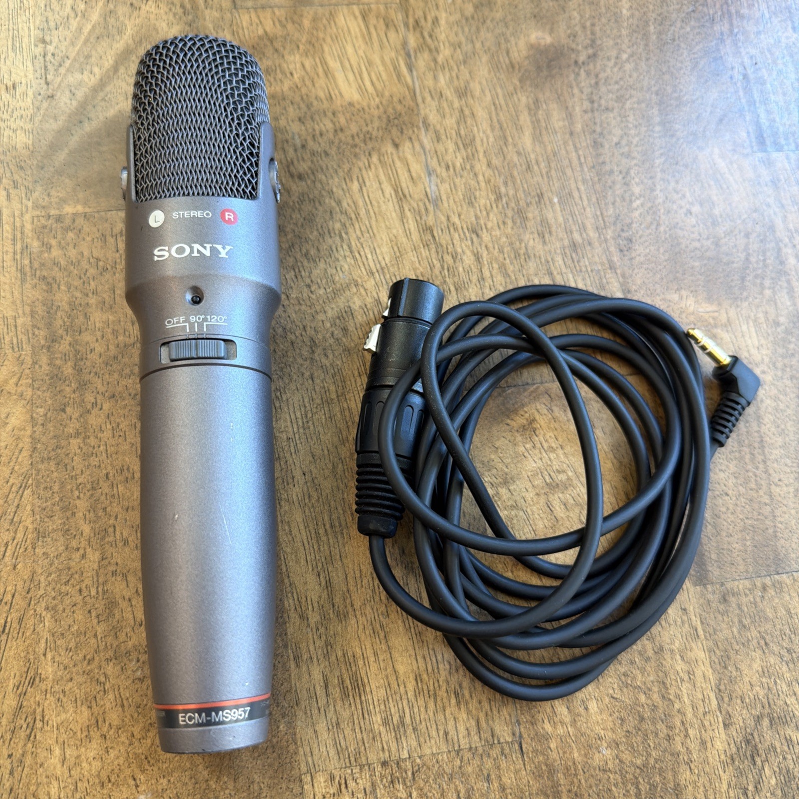 Sony Stereo 5-Prong Mic Microphone Model ECM-MS957 w/ Cable – EXCELLENT