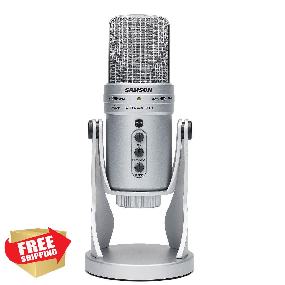 SAMSON G Track Pro USB Microphone Silver Built-in Audio Interface