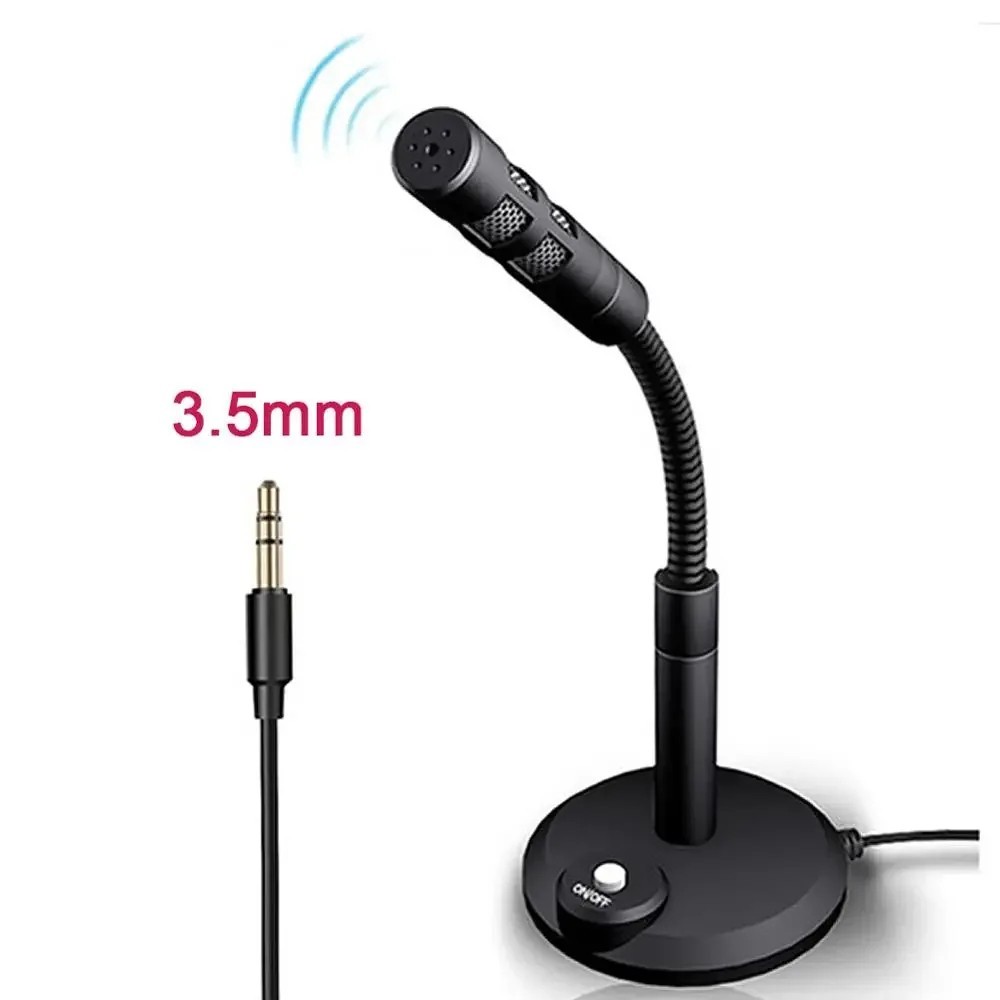 Computer Mini Condenser Microphone USB Stand Recording Mic For PC Desktop Laptop
