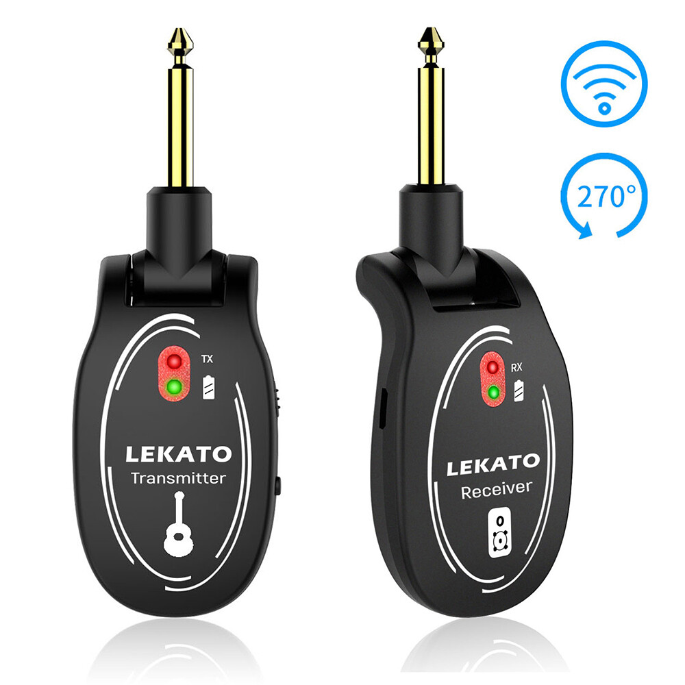 LEKATO L6 UHF Wireless Guitar Bass Systems Audio Wireless Transmitter Receiver