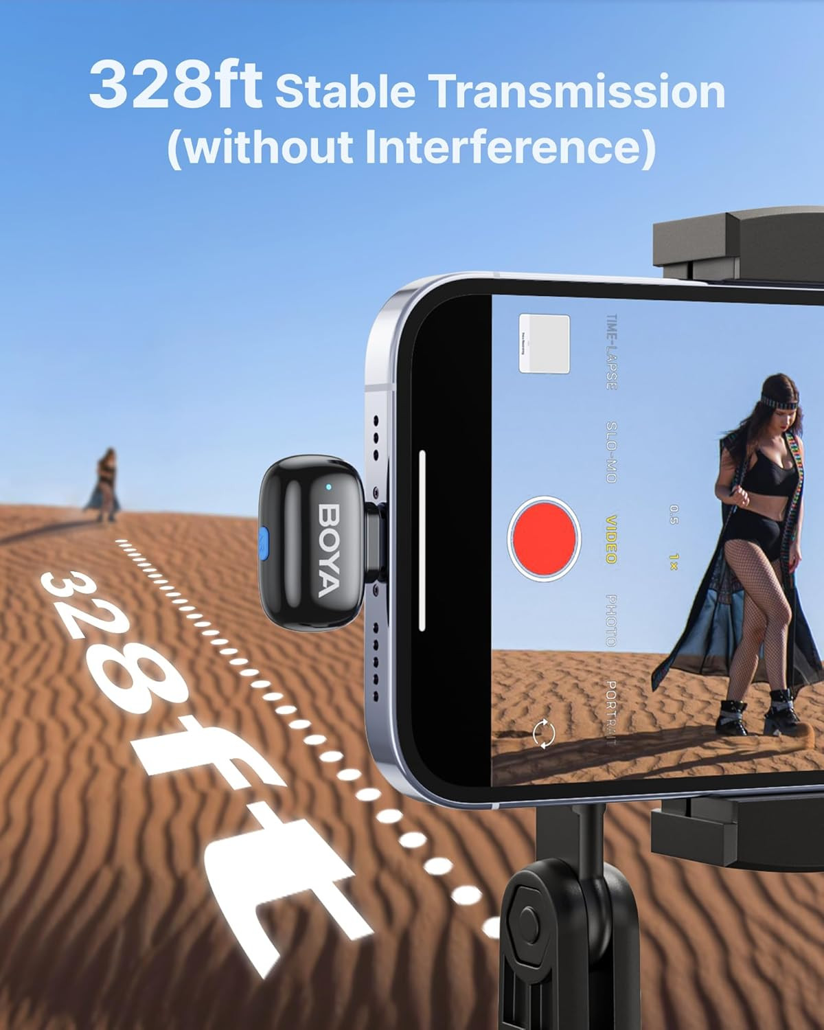 BOYA Mini 2 Wireless Lavalier Microphones for Iphone 15/16/17 & Android, AI Nois
