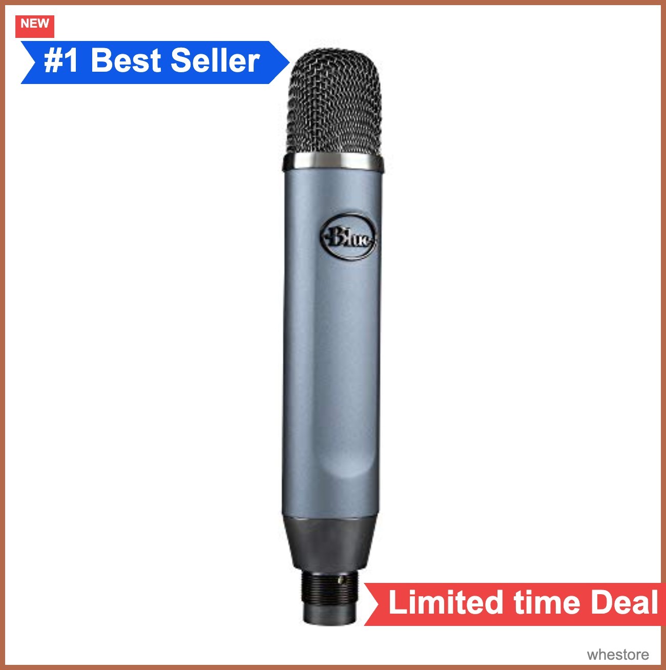 XLR Condenser Microphone Cardioid Podcast Recording Streaming Mic Stand Mount