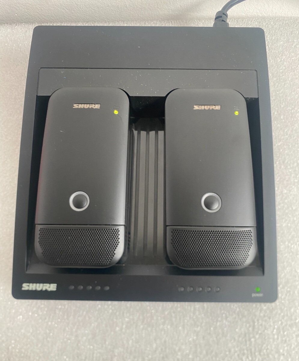 Shure SBC250 2-Bay Charging Station ULXD6/C J50A Boundry Microphone Transmitters