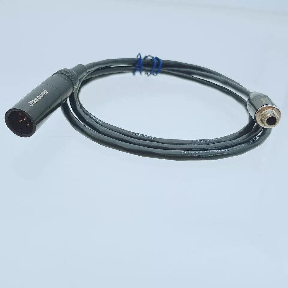 3.5mm 1/8″ Locking Jack To TA5M Mini XLR 5Pin Cable For Bodypack Transmitter