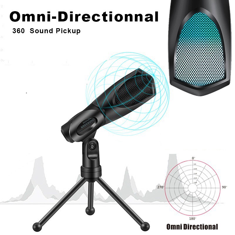 USB Condenser Computer Cardioid Microphone Youtube Zoom Podcasting Gaming Mic US