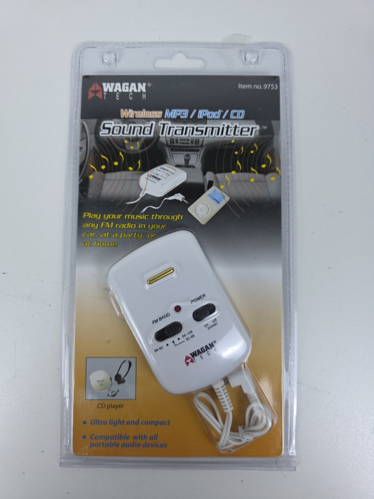 Wagantech Wireless MP3/IPOD/CD PLAYER Sound Transmitter