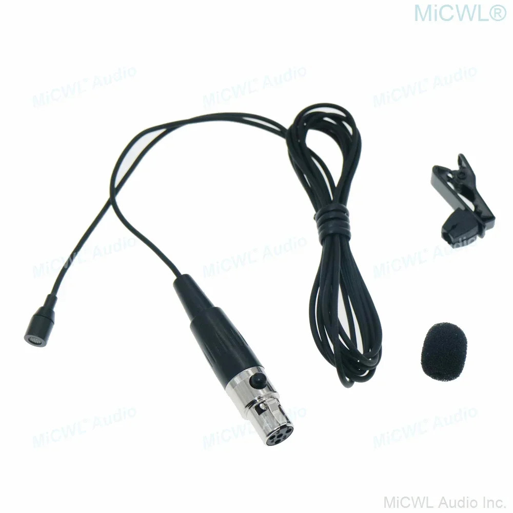 Lavalier Lapel Microphone Tie Clip for Sennheiser Shure MiPro TA4F