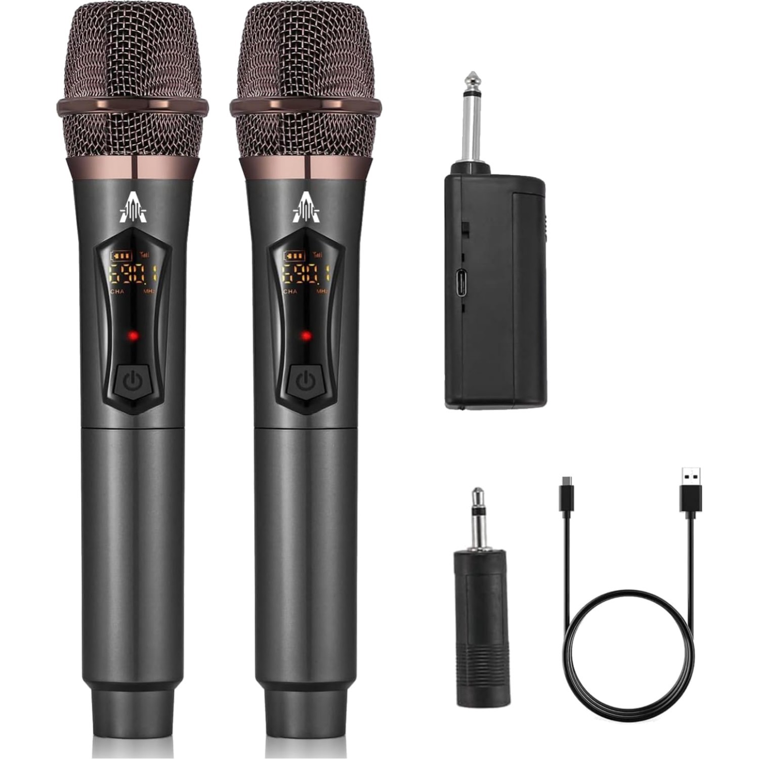 Dynamic Handheld Wireless Microphone – DSP Noise Reduction for Karaoke & Events