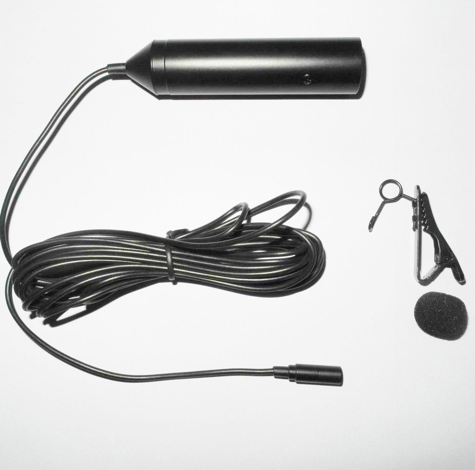 48 Volt Phantom Power Cannon XLR 3 Pin Miniature Tie Clip Microphones Mic