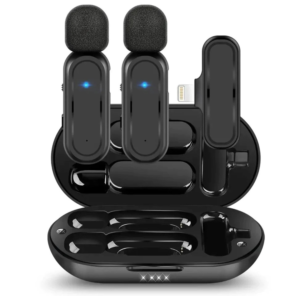 HRIDZ Wireless Lavalier Microphone Lightning Port Mic For Apple iPhone ipad Vlog