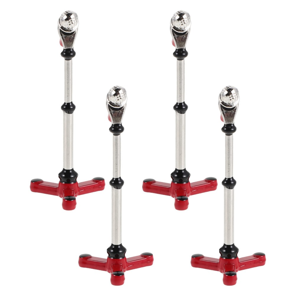 4 Pcs Simulation Props Microphone Mini Model Dollhouse Microphones