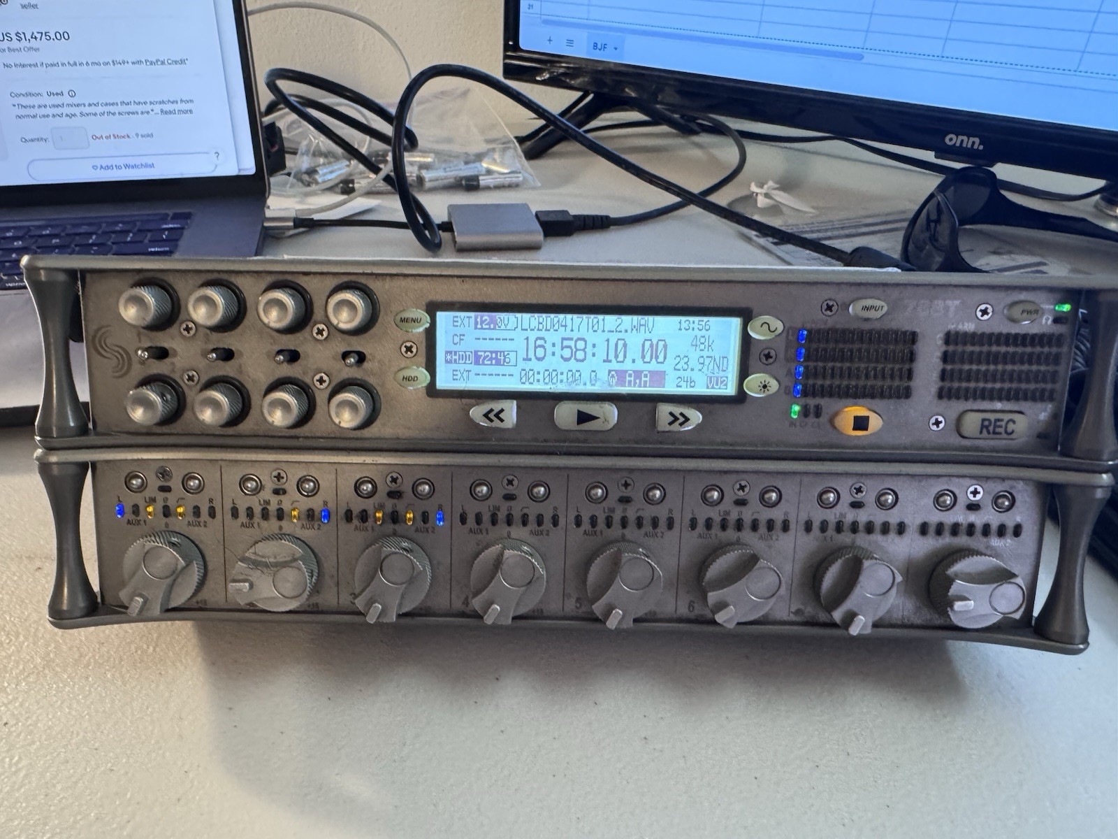 Sound Devices 788T SSD Field Mixer Recorder w CL8 Controller Tested And Working