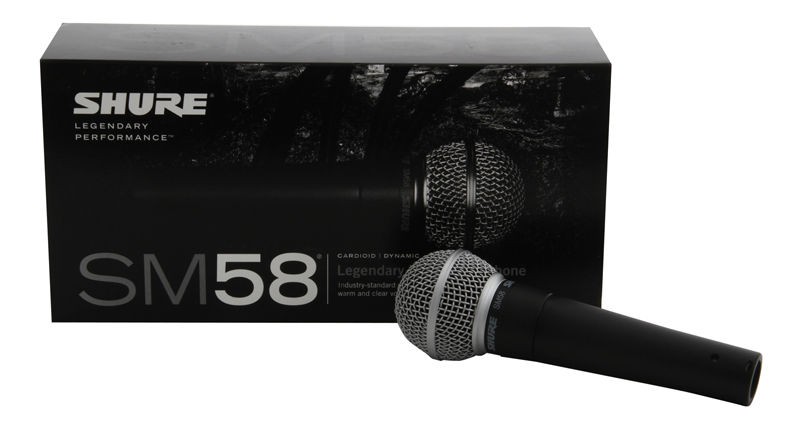 Shure SM58-LC Legendary Handheld Dynamic Microphone Mic with Pouch & Clip Holder
