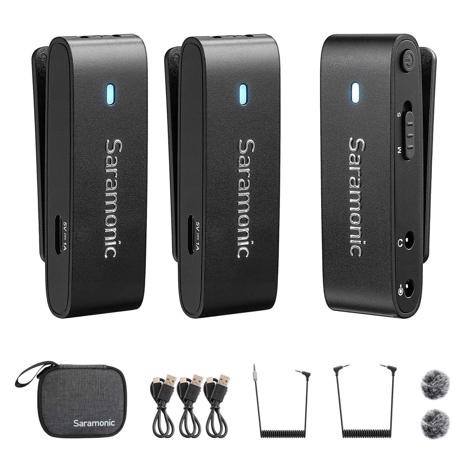 Blink300 B2 Dual-Channel Wireless Lavalier Microphone for Camera Smartphone – Om