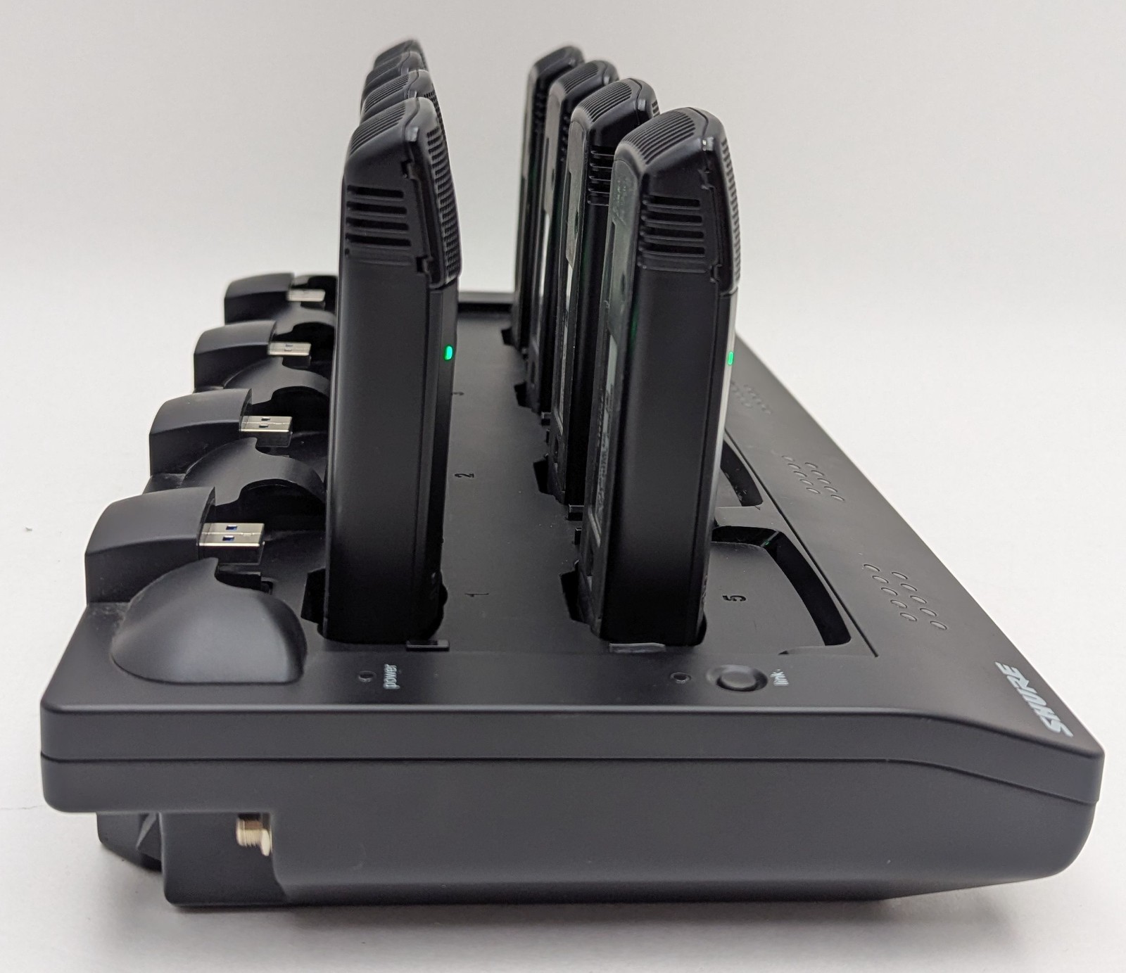 Shure MXWNCS8 8-Port Network Station Dock + 8x MXW6/C Z10 Wireless Transmitters