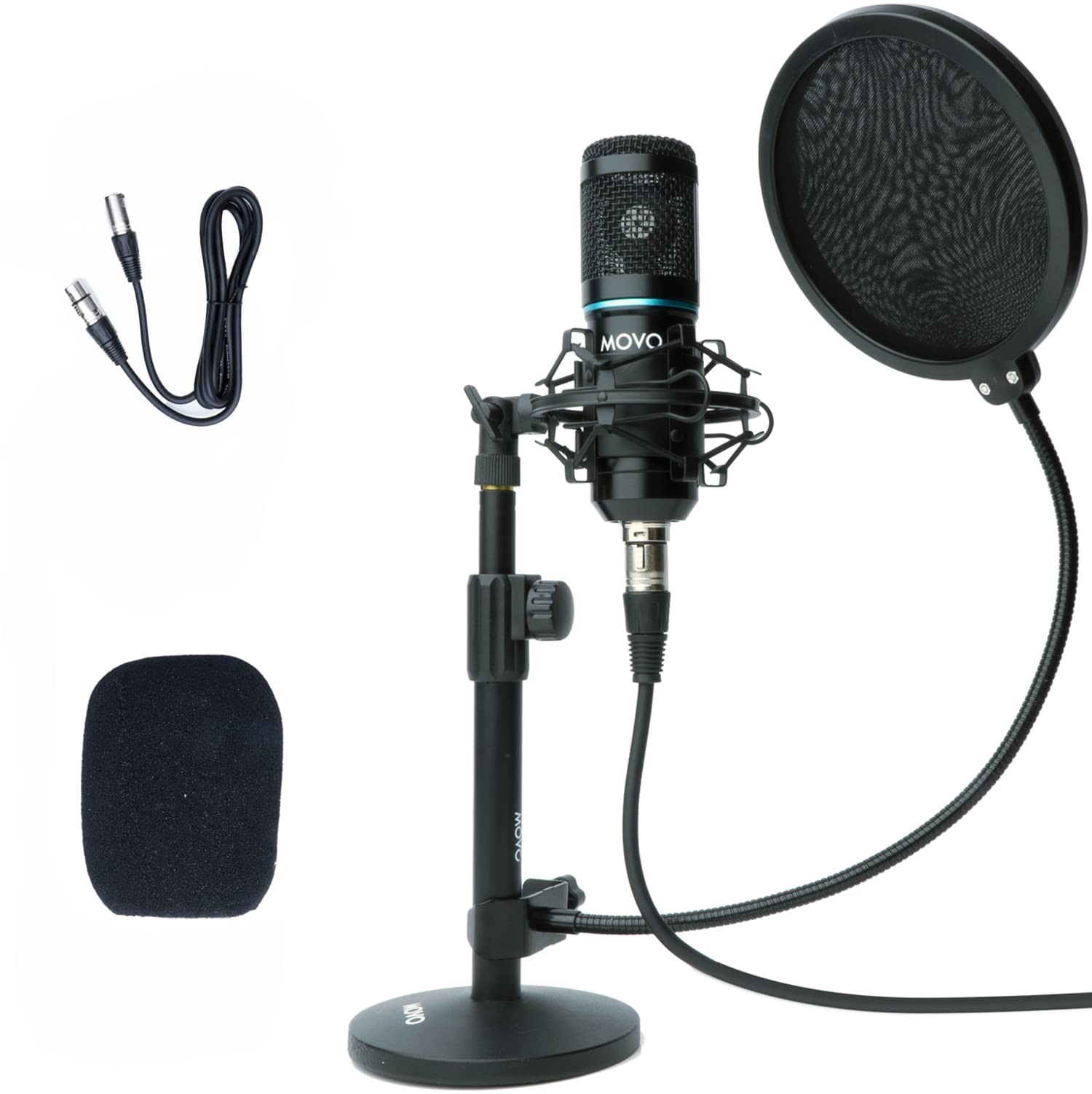 Movo PC-M6 Universal Cardioid Condenser Microphone Bundle