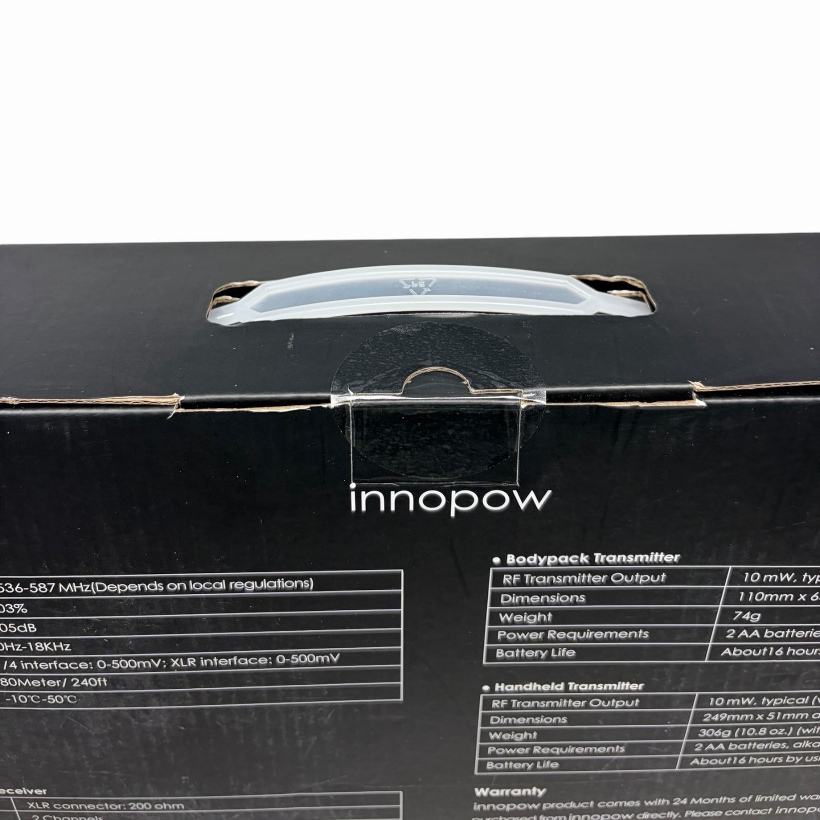Innopow WM-333HB UHF Wireless Dual Handheld Microphone System 200-Channel New