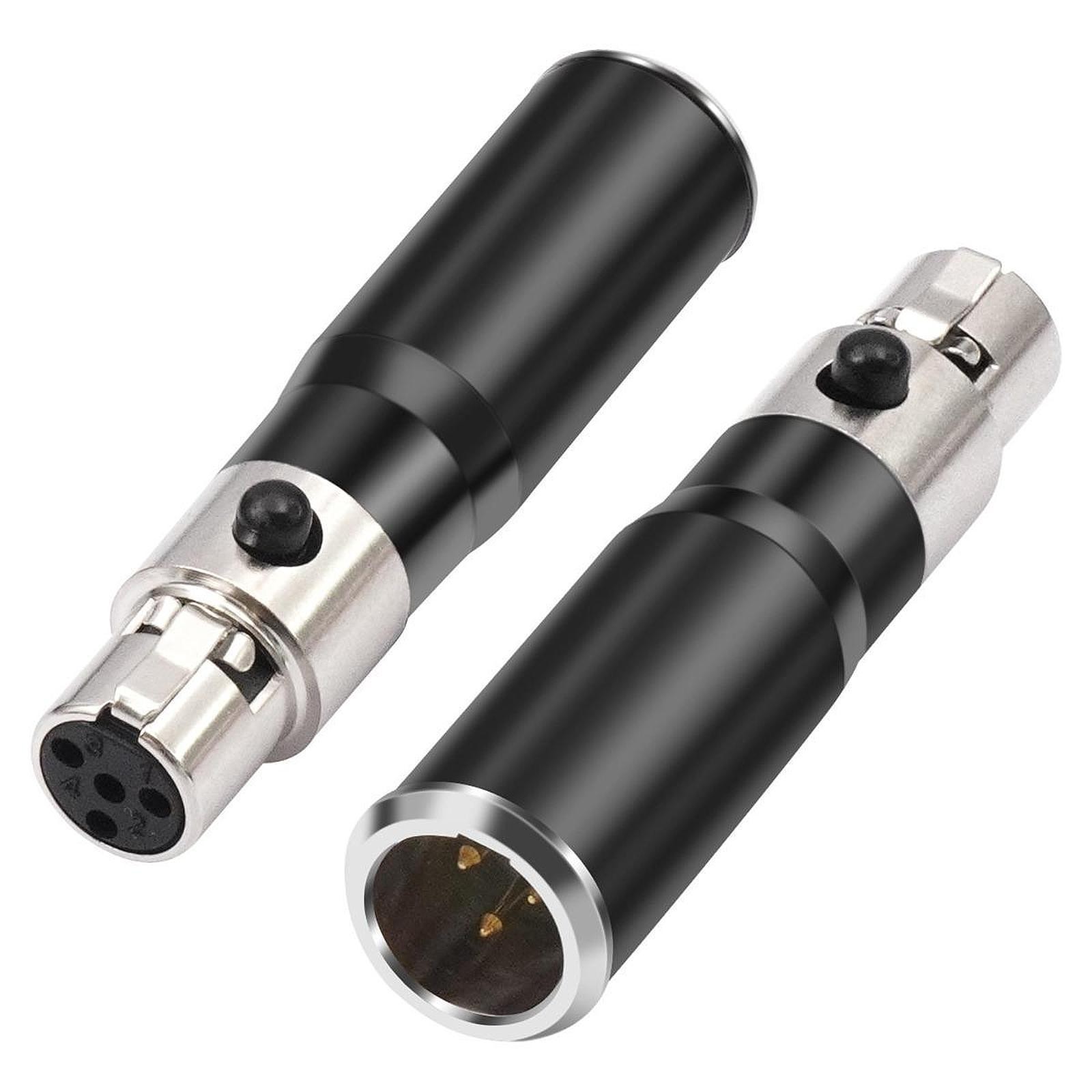 4Pin Mini XLR Adapter XLR Female to Male for Singing Studio Live Broadcasts