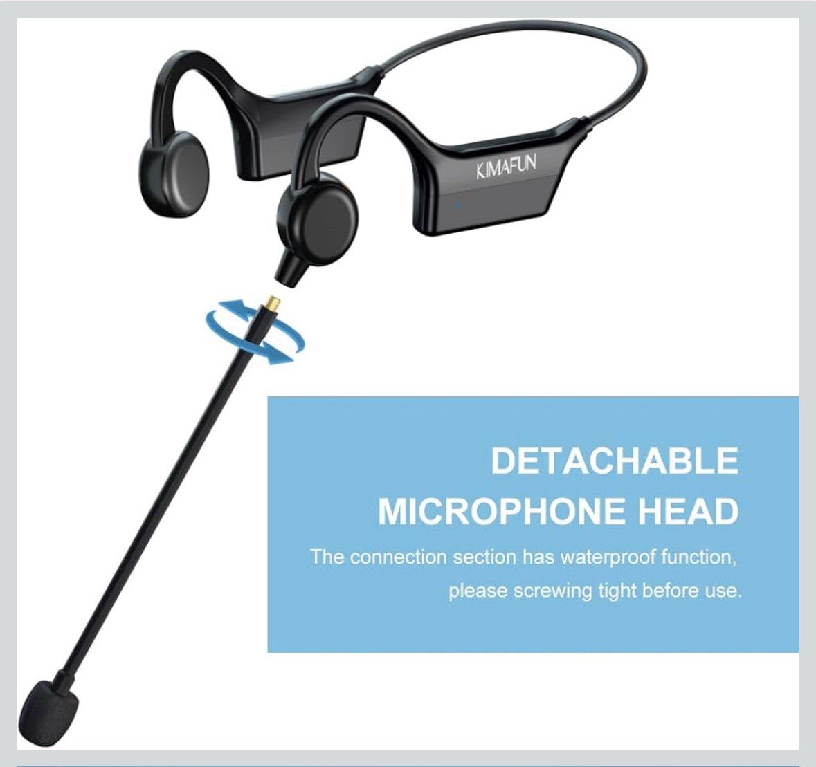 KM-GWP91 2.4G Fitness Headset Wireless Microphone IP67 Waterproof Sweatproof