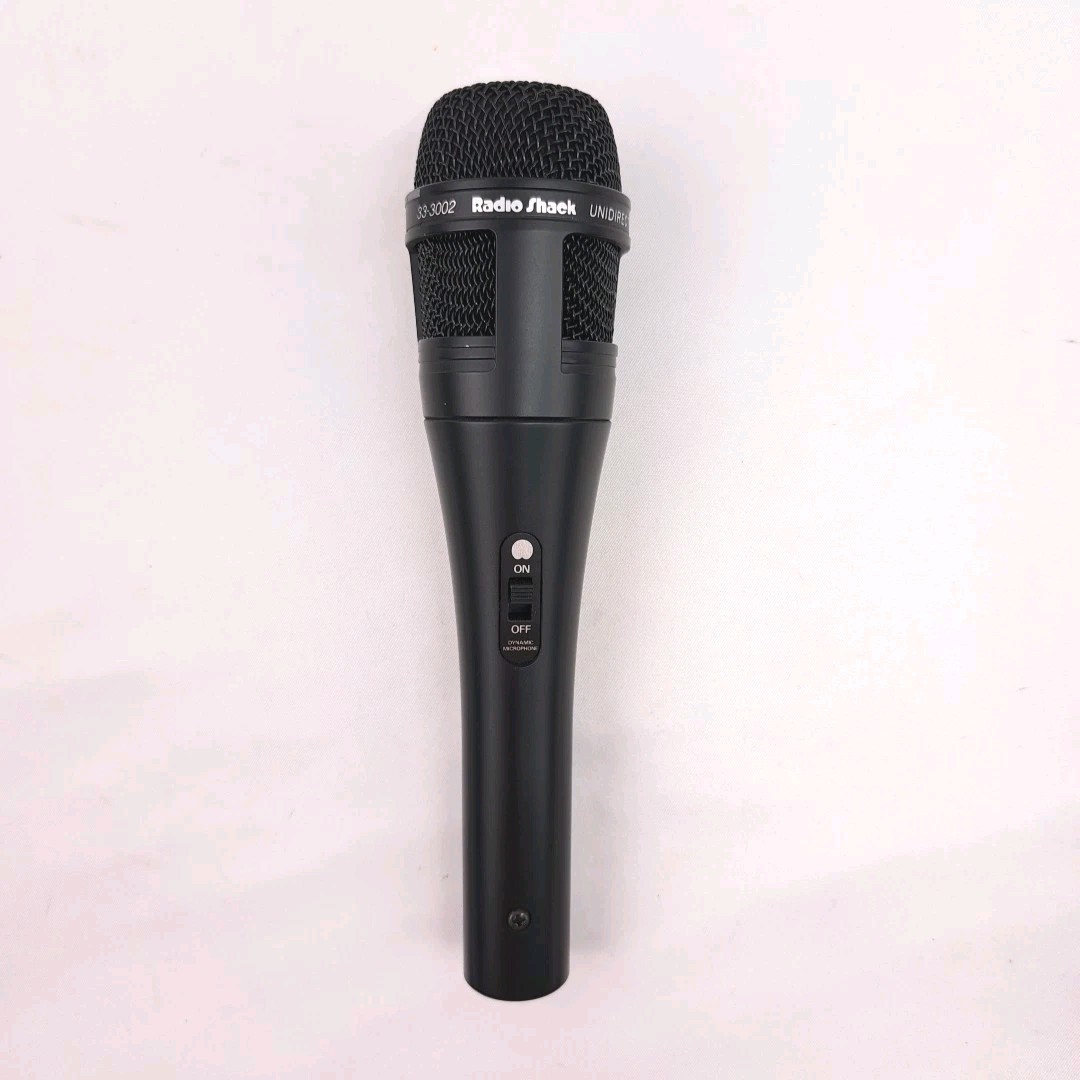 Radio Shack Unidirectional Dynamic Microphone Black With Case Vintage Tested