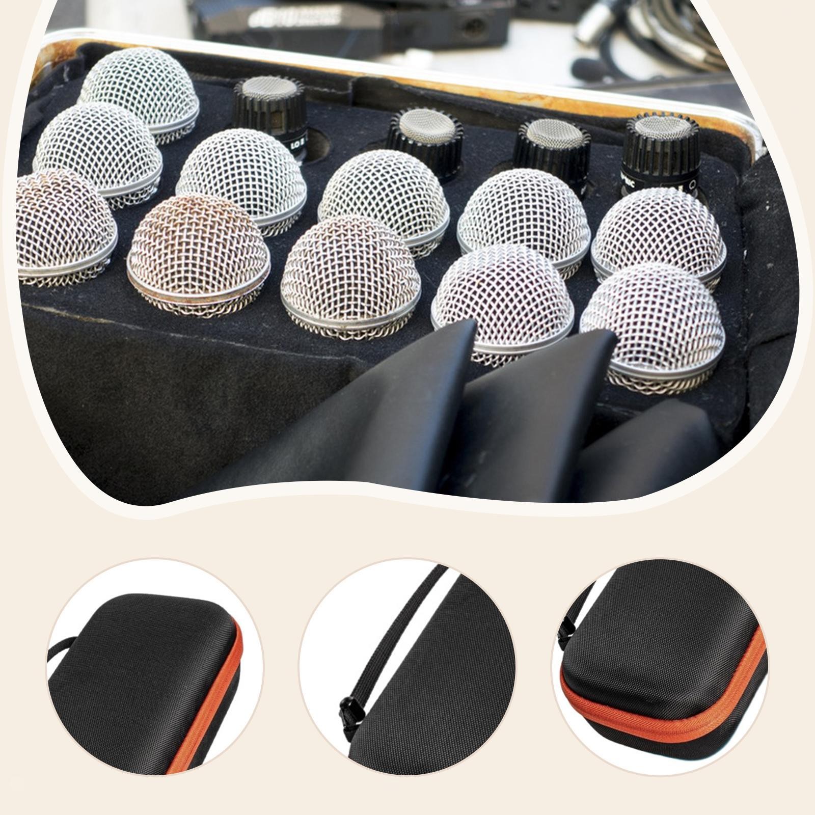 Cordless Double Microphone Carrying Case 10×5.7x3inch Sturdy EVA Storage Box