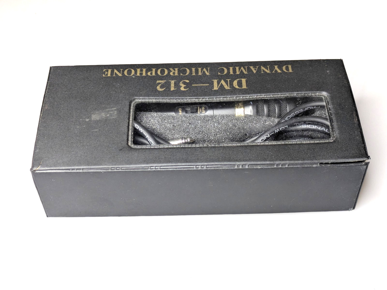 DM-312 Dynamic Microphone with Hi-fi Karaoke Switch with cable and Box.