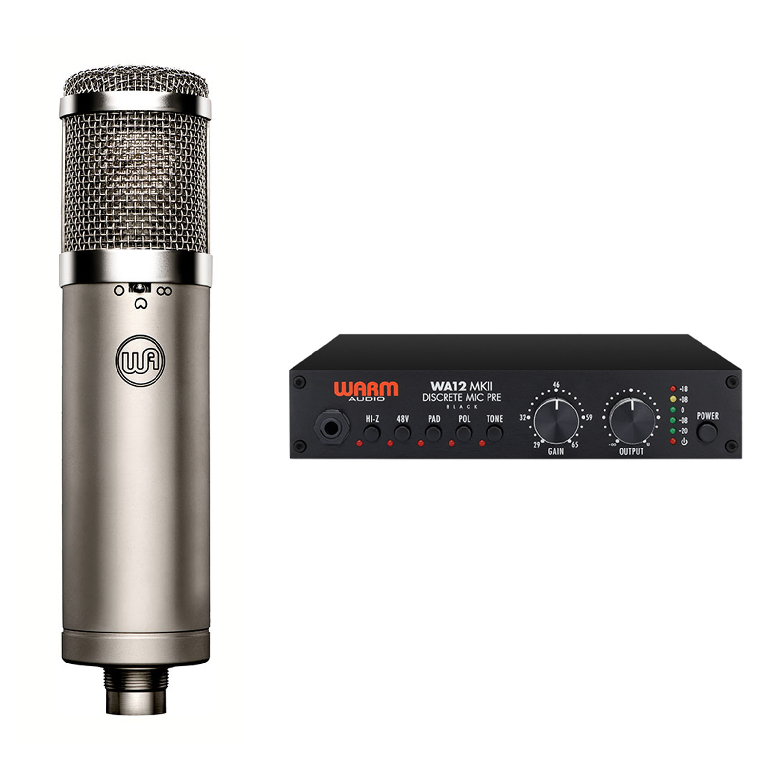 Warm Audio WA-47jr Condenser Microphone + WA12 MKII Microphone Preamp Mic Pre