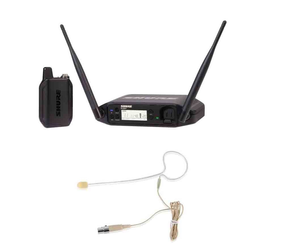 Shure GLXD14+ Digital Wireless Bodypack System w/Tan Earset Microphone