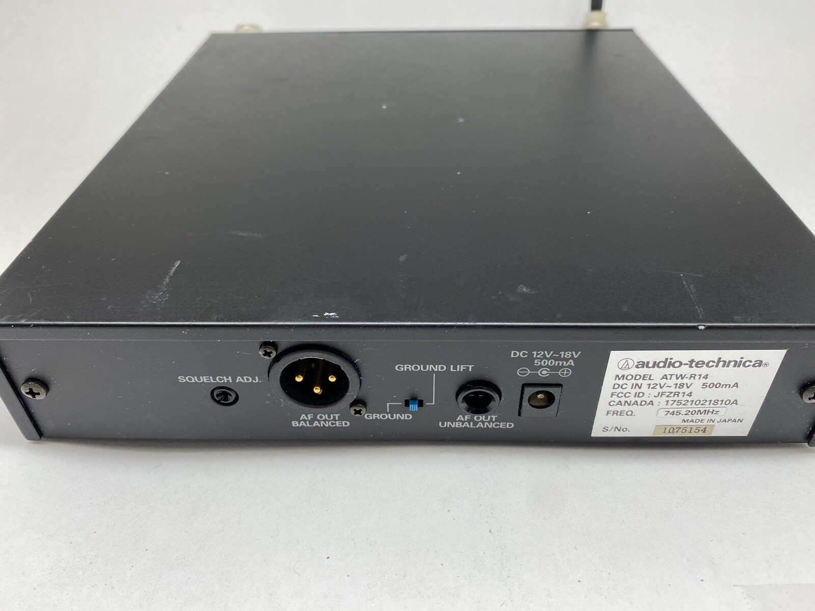 Audio-Technica ATW-R14 Wireless UHF Diversity Receiver 1 Antenna, Receiver Only