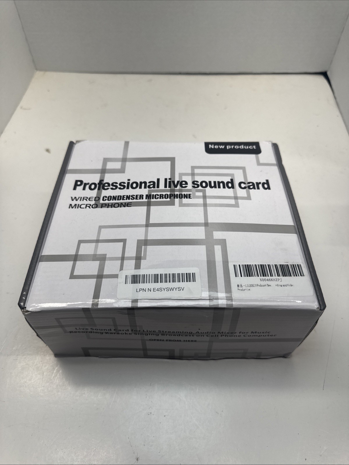Professional Live Sound Card Wired Condenser Microphone