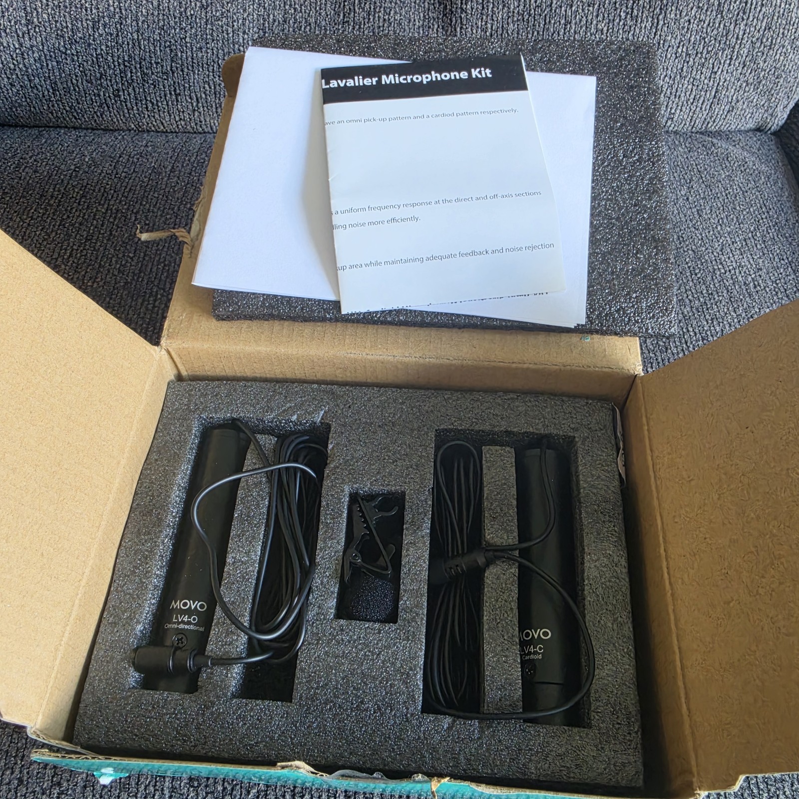 Movo LV4-O2 XLR Lavalier Omnidirectional Microphone Kit Untested – For Parts