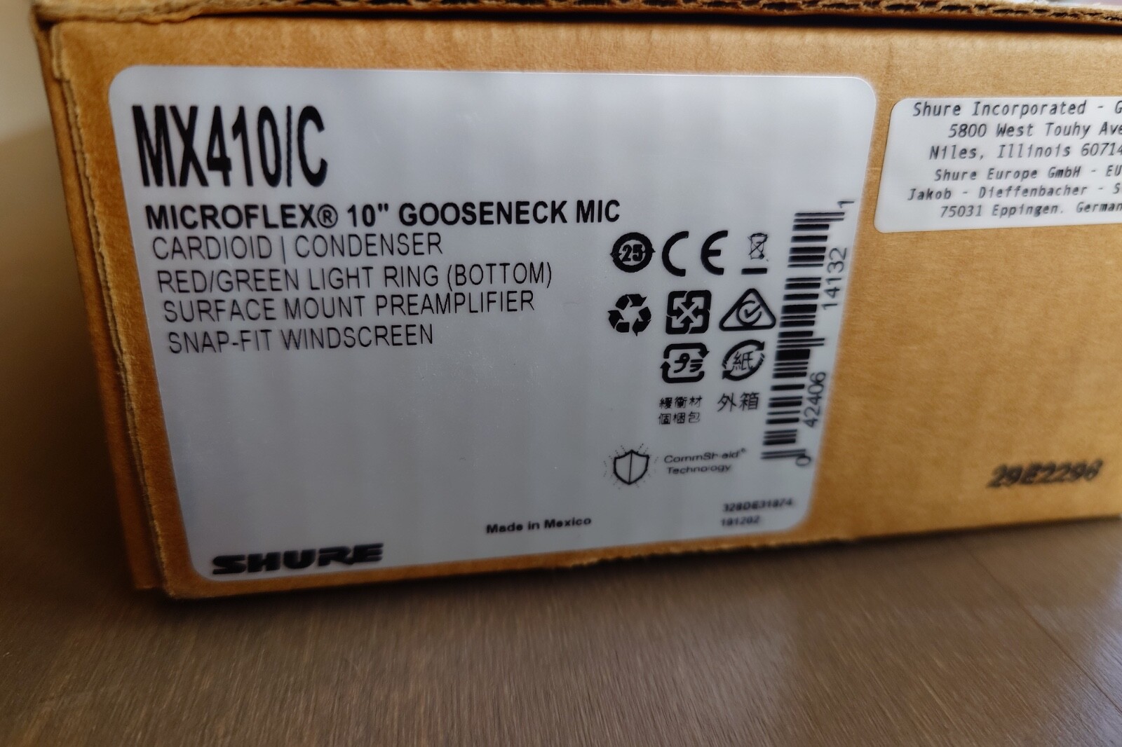 Shure MX410/C Microplex Gooseneck Condenser Microphone