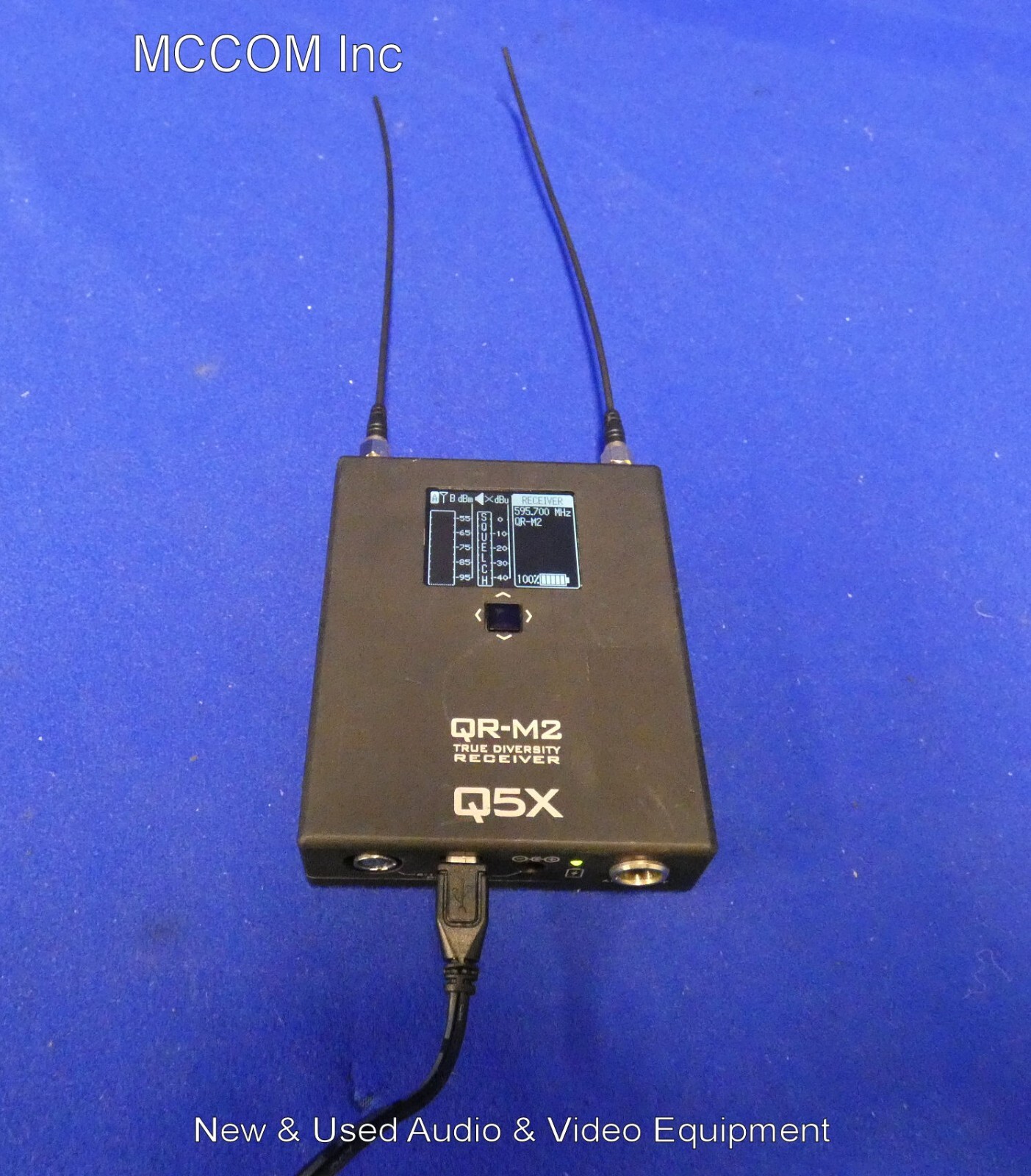 Quantum Q5X QR-M2 True Diversity Receiver Freq 575-600MHz w/ 2 Antennas