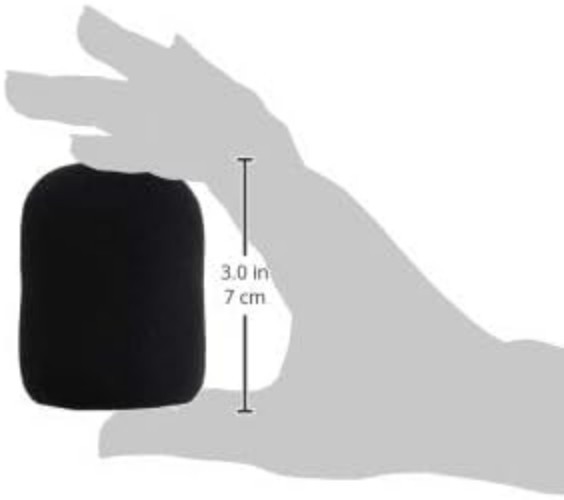 Foam Ball-Type Microphone Windscreen, Black