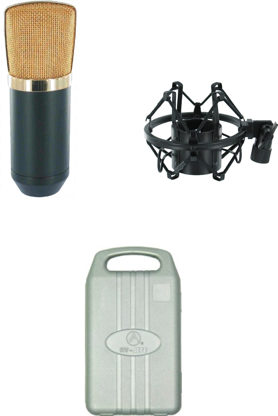 Large Diaphragm Golden Studio Mic for Vocal True Voice Flat Frequency Response
