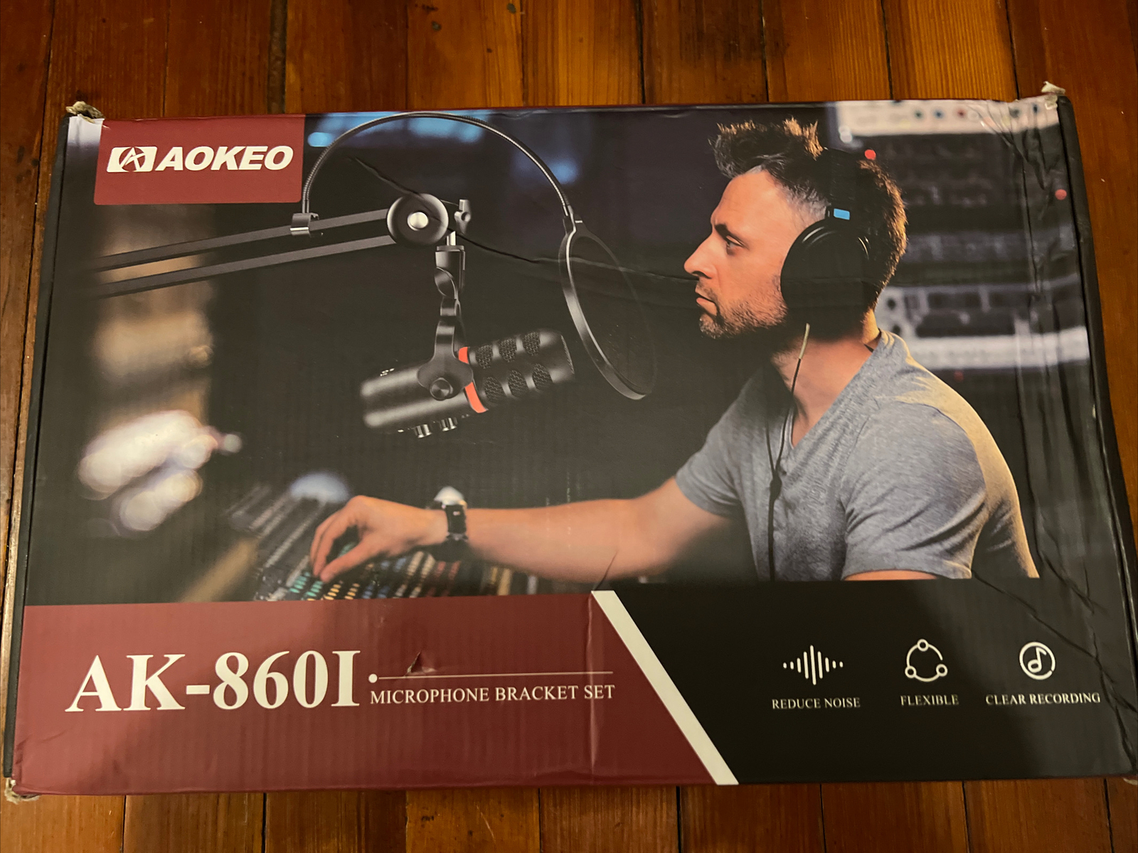 Aokeo USB Podcast Microphone for Podcasting, Recording, Live Streaming Black