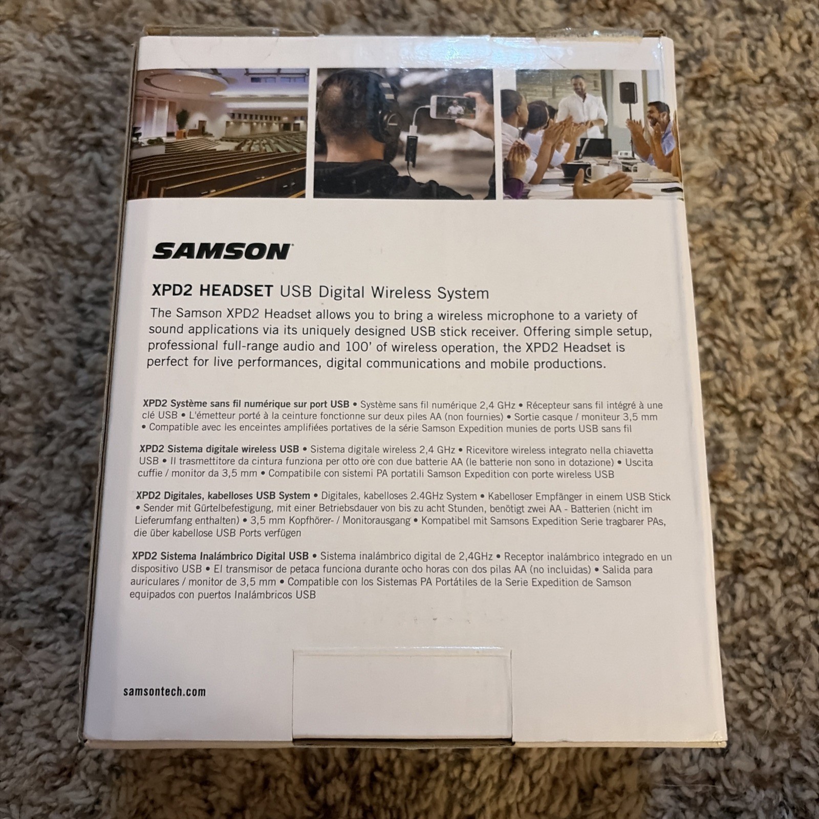 Samson XPD2 Headset USB Digital Wireless System – Used, Tested, Complete Box