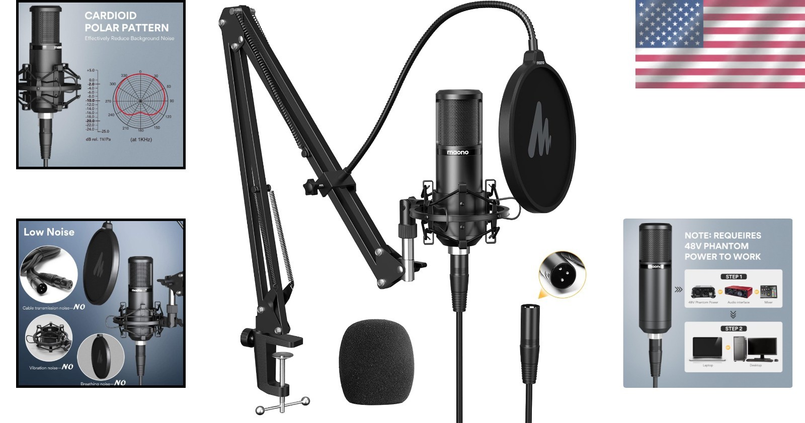 Professional Condenser Microphone for Music/Streaming