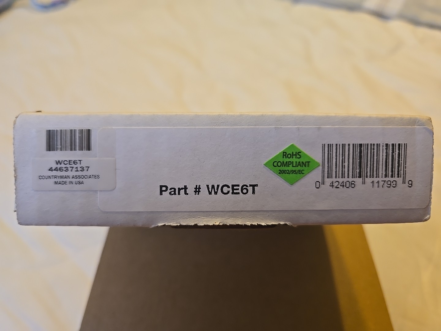 Countryman WCE6T Omni Earset Mic Low Gain with 1mm Cable and TA4F for Shure Tan
