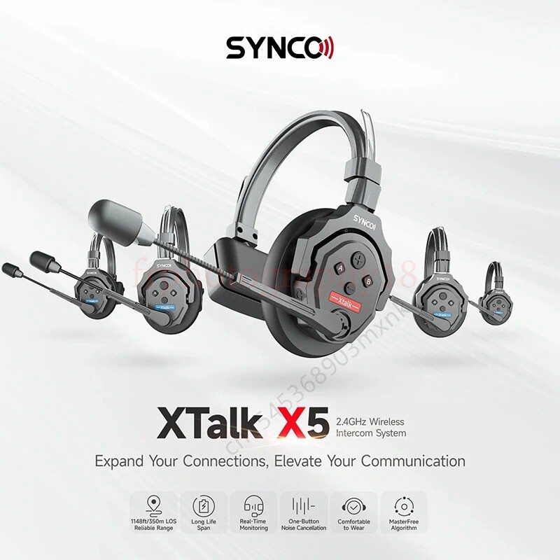 SYNCO Xtalk X5 2.4G Wireless Intercom SystemMasterFree Noise reduction Intercom