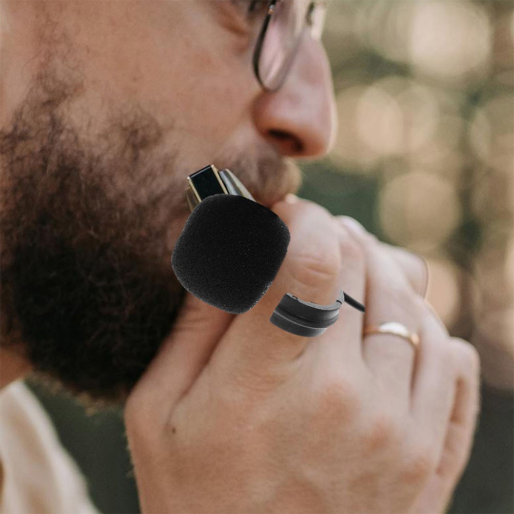 Black Durable ABS Mini Instrument Microphone for Finger Wind Instruments