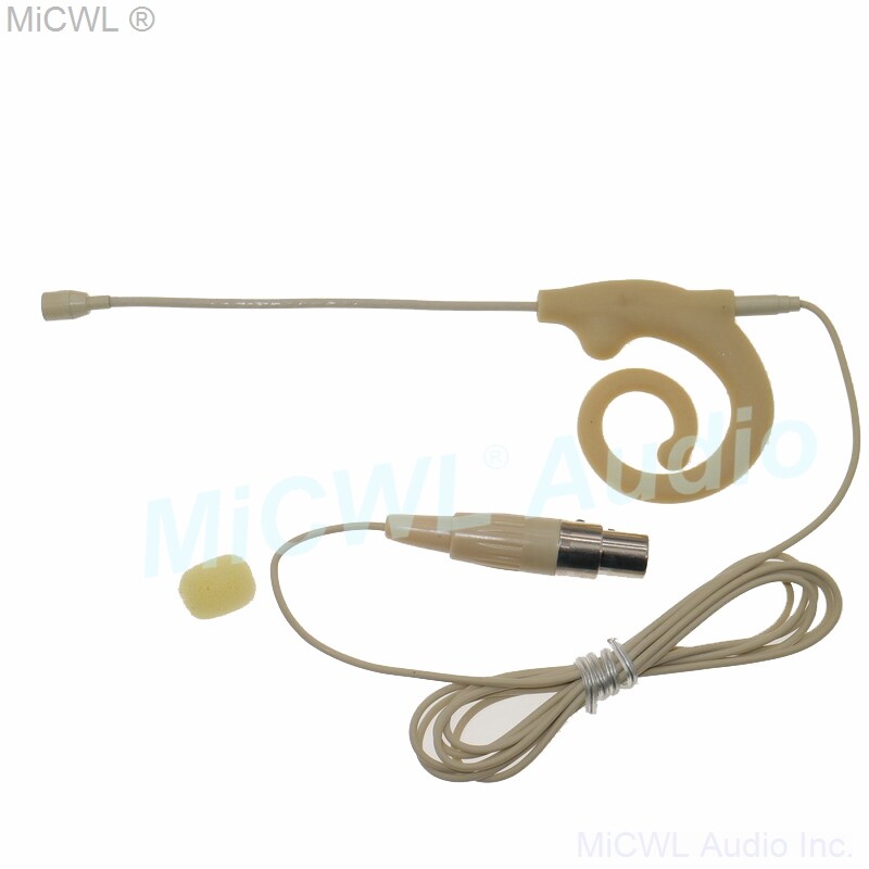 Single ear Cardioid Omnidirectional Microphone for Shure Wireless mini 4Pin XLR