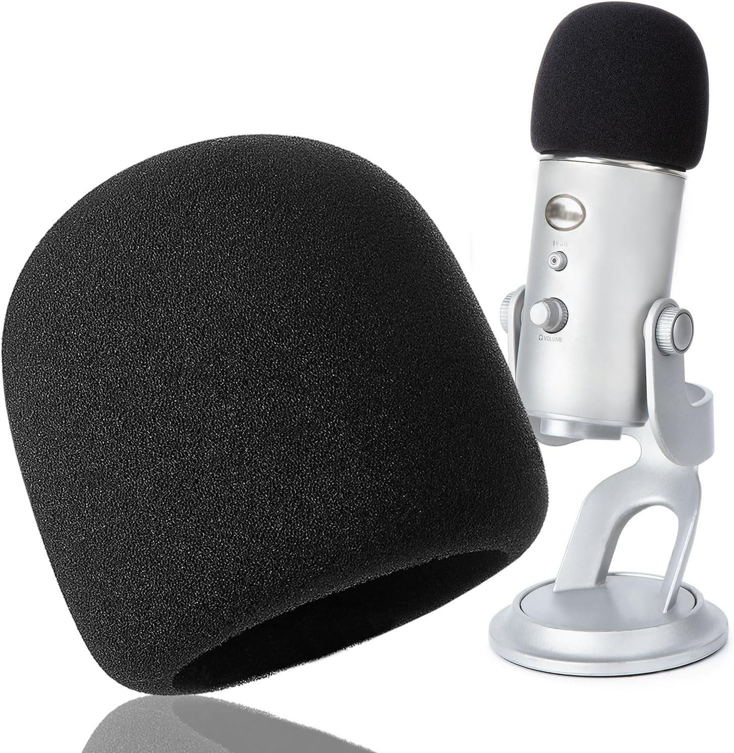 Foam Windscreen for Blue Yeti, Yeti Pro, MXL, Audio Technica and Other Large …