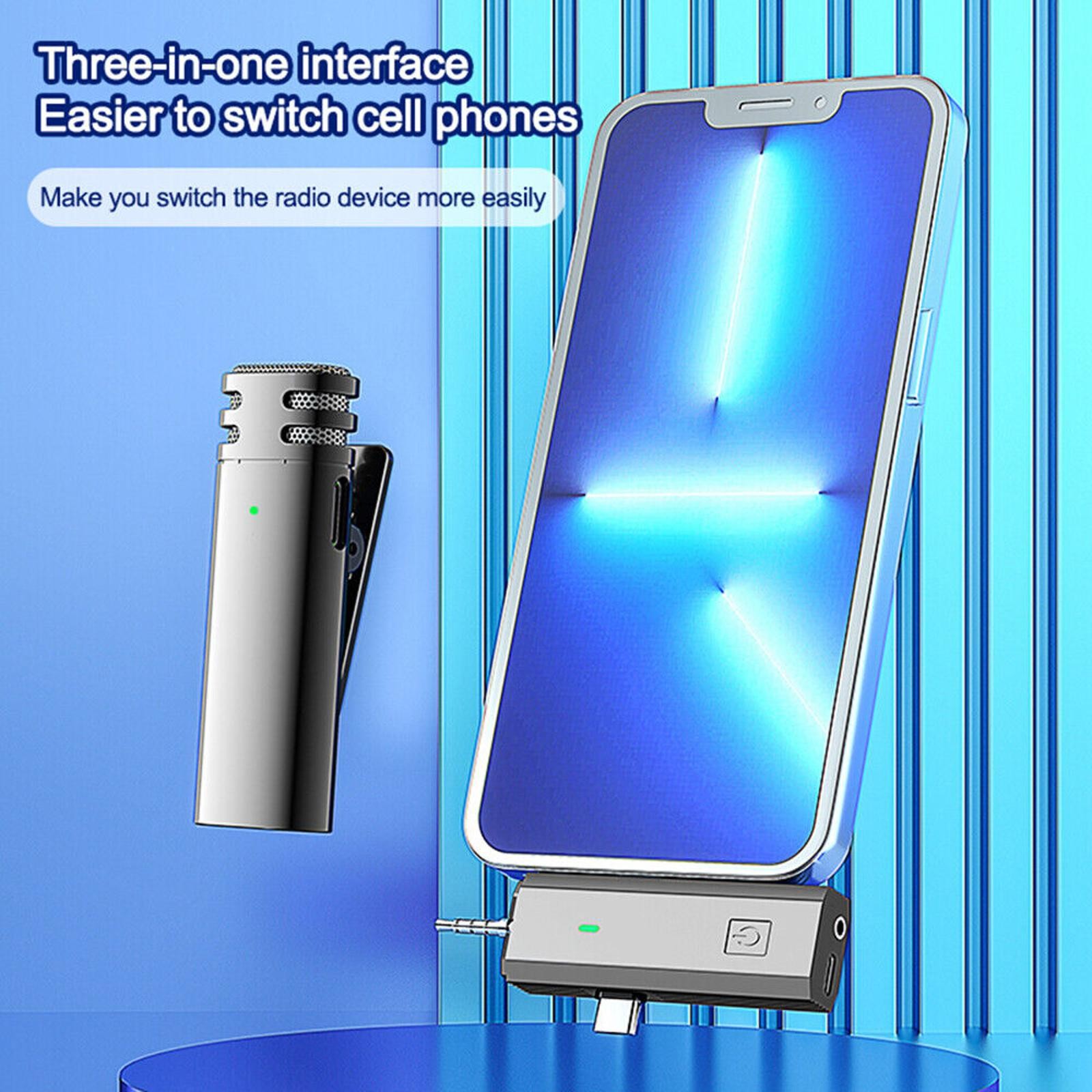 1 Set Microphone Receiver Charger Cable Portable Adapter For Smartphones Camera