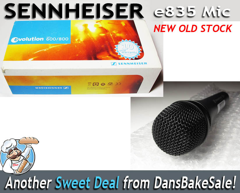 Sennheiser E835 Cardioid Microphone w/ Case – Vocals Guitar Percussion Wind NEW